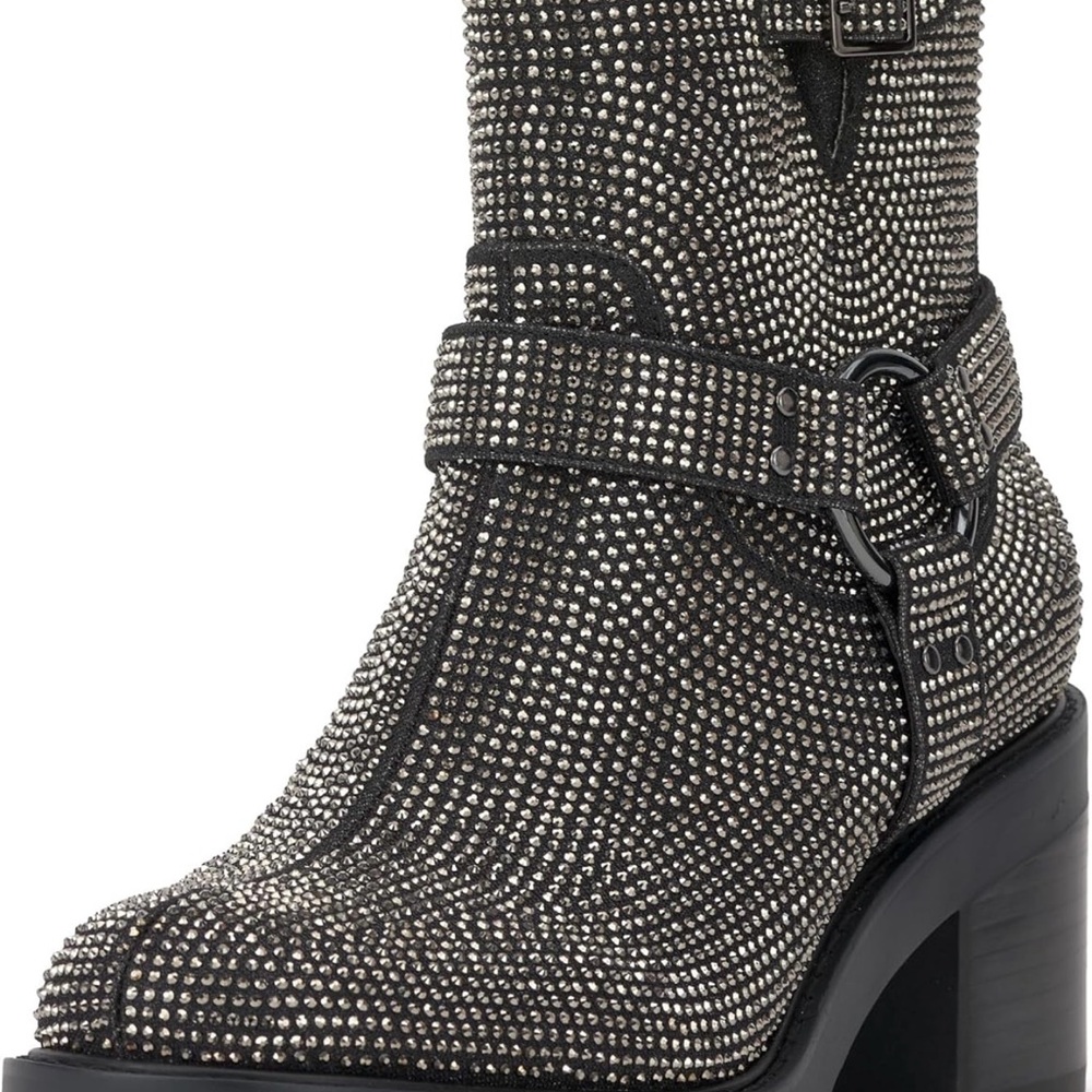 Jessica Simpson Womens Ceridwen Satin Block Heel Ankle Boots - Picture 9 of 9